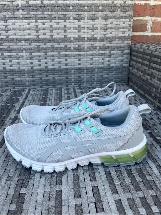 Asics Shoes - ASICS light Gray Running Sneakers with Mint Accents
